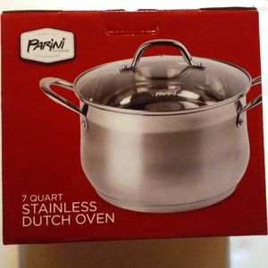 Parini Signature Series 7 Quart Stainless Steel Dutch Oven With Lid--BRAND NEW